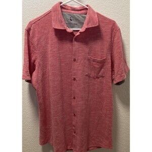 Tailorbyrd 1930 Collection-purple Coral Pink Casual Button Down Shirt Mens Large